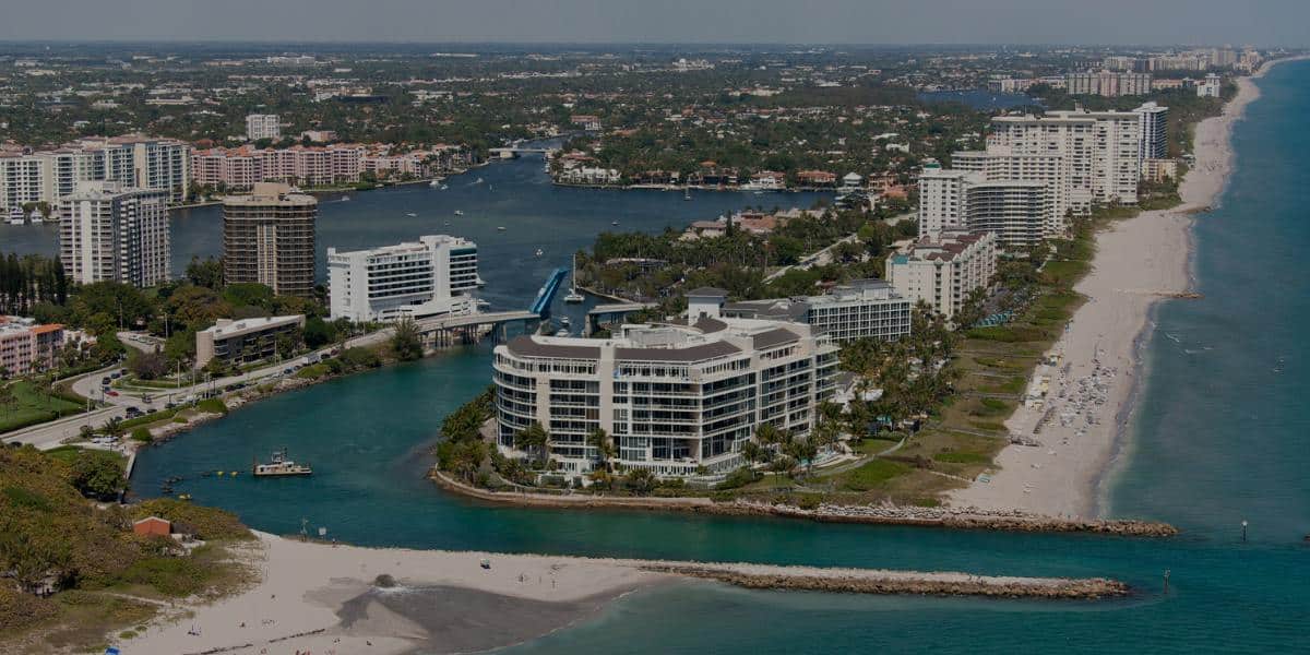 The beach in Boca Raton, Florida.